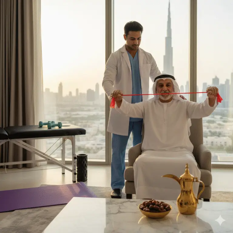 العلاج الطبيعي في المنزل بدبي